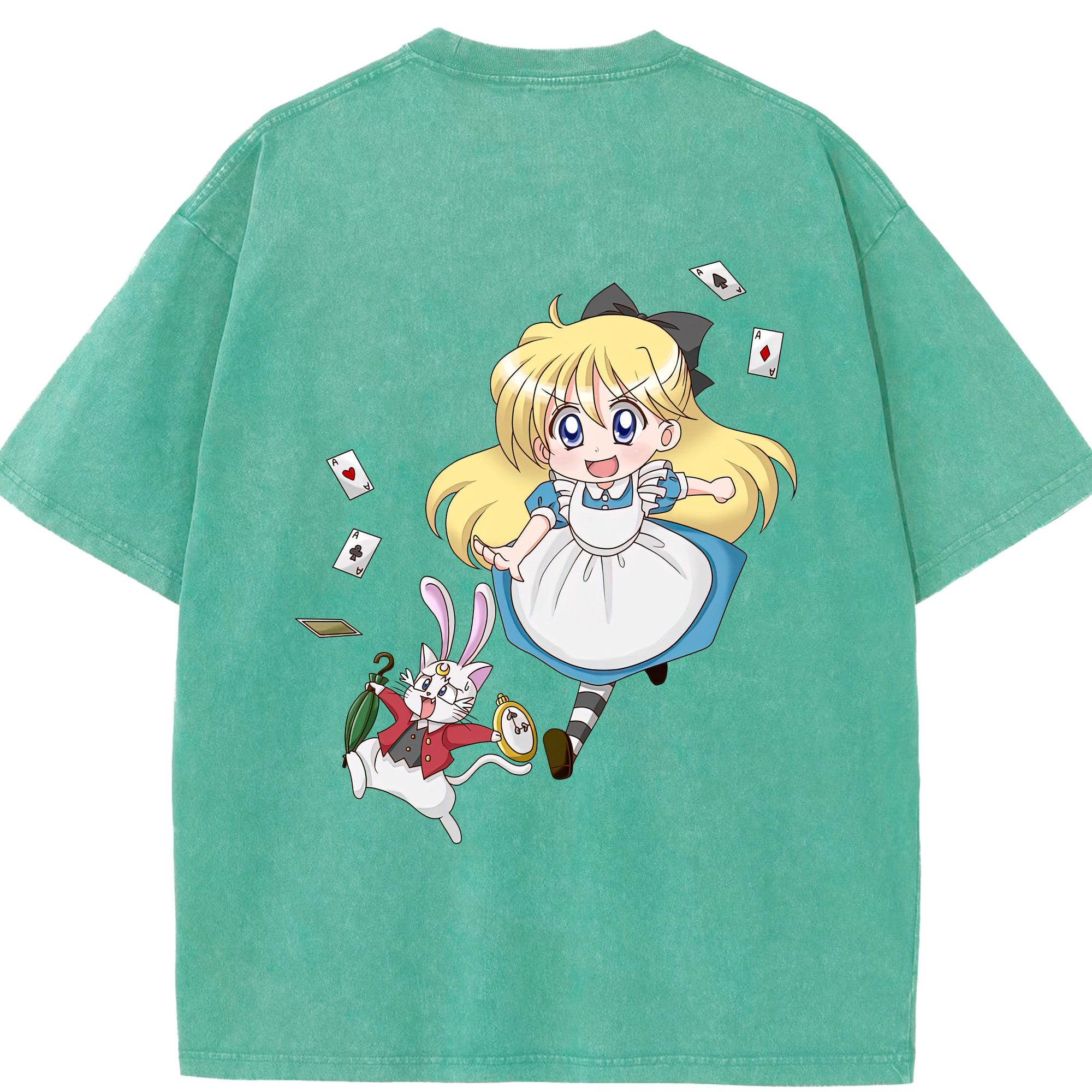（画像用） 美少女戦士セーラームーン 愛野 美奈子 あいの みなこ Sailor Moon Aino Minako 綿100% ヴィンテージ風 半袖Tシャツ（背面プリント）